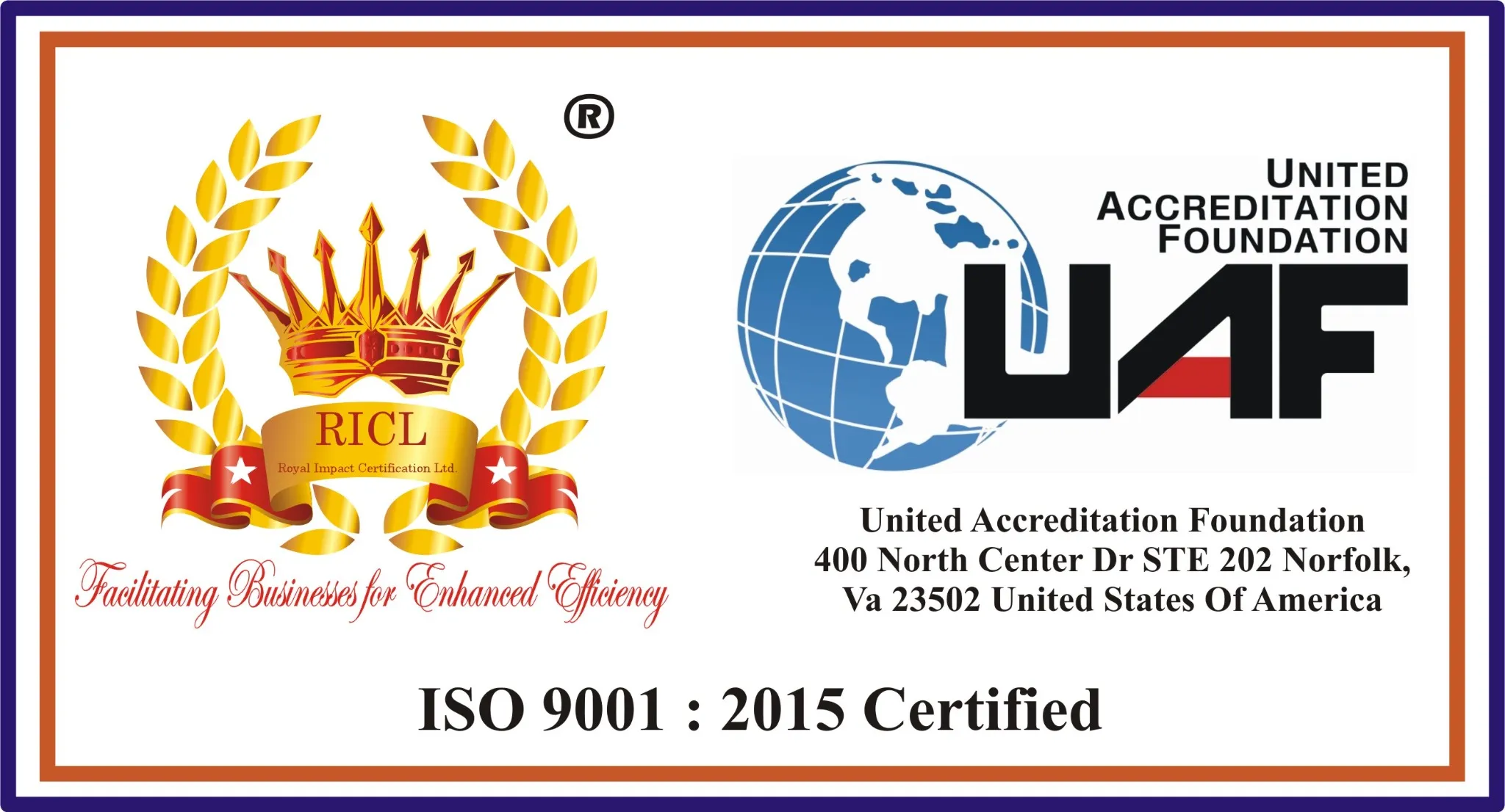 ISO 9001:2015 Certified