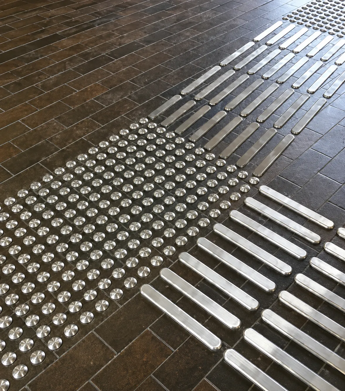 Stainless Steel Tactile Indicators with Dome and Directional Patterns for Accessibility Applications